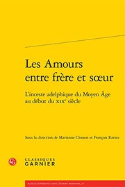 Front cover of Les Amours Entre Frere Et Soeur by Marianne Closson