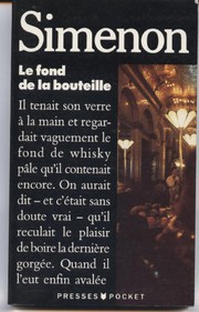 Front cover of Le Fond de la bouteille by Georges Simenon