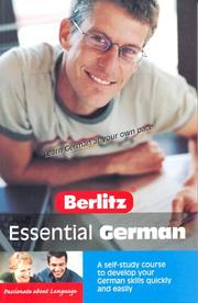 Cover of Berliz essential German by Inc. Berlitz International