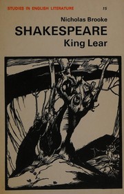 Front cover of Shakespeare's "King Lear" (Study in English Literature) by Nicholas Brooke