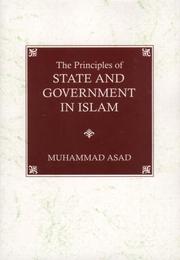 Front cover of Principles of State and Government in Islam by Muhammad Asad