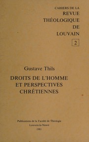 Front cover of Droits de l'homme et perspectives chrétiennes by Gustave Thils