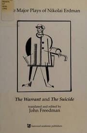 Front cover of Major Plays of Nikolai Erdman by Nikolai Erdman