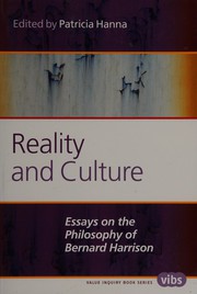 Cover of Reality and Culture by Patricia Hanna