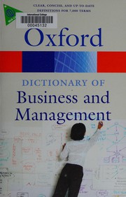 Front cover of A dictionary of business and management by Jonathan Law