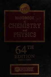 Front cover of CRC handbook of chemistry and physics by Inc, Penn Institute