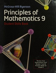 Front cover of McGraw-Hill Ryerson principles of mathematics 9 by Chris Dearling