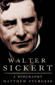 Cover of Walter Sickert by Matthew Sturgis