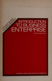 Front cover of Study guide to accompany introduction to business enterprise by Lyman A. Keith