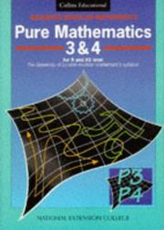 Cover of Pure mathematics 3 & 4 by National Extension College.