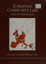 Front cover of European Economic Community by George A. Bermann