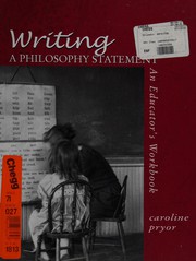 Cover of Writing a philosophy statement by Caroline R. Pryor