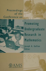 Front cover of Programs for undergraduate mathematics research by Conference on Promoting Undergraduate Research in Mathematics (2006 Westin O'Hare Hotel)