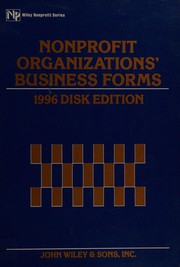 Front cover of Nonprofit Organizations' Business Forms 1996 Disk Edition by John Wiley & Sons Inc