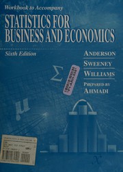 Cover of Workbook to accompany Anderson, Sweeney and Williams' Statistics for business and economics, sixth edition by Mohammad Ahmadi