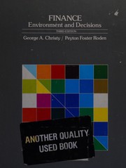 Cover of Finance by George A. Christy
