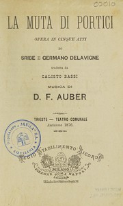 Front cover of La muta di Portici by Eugène Scribe