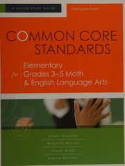 Front cover of Common core standards for elementary grades 3-5 math & English language arts by Amber Evenson