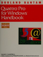 Front cover of Quattro Pro for Windows handbook by Mary Campbell