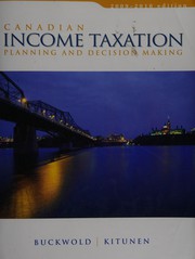 Front cover of Canadian income taxation by Bill Buckwold