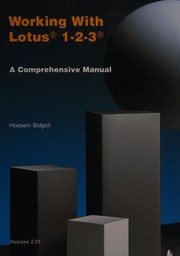 Cover of Working with Lotus 1-2-3 by Hossein Bidgoli