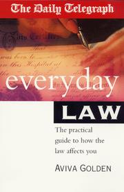 Front cover of The " Daily Telegraph" Everyday Law by Aviva Golden