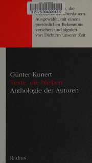Front cover of Texte, die bleiben by Günter Kunert
