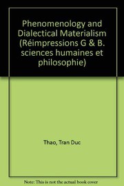 Cover of Phenomenologie et Materialisme Dialectique by Tran-Duc-thao,