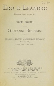 Cover of Ero e Leandro by Arrigo Boito