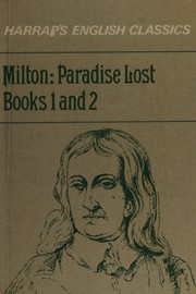 Cover of Paradise Lost Books 1 & 3 By Milton by TILLYARD