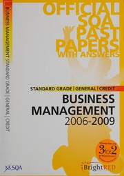 Front cover of Standard grade, general, credit business management 2006-2009 by Scottish Qualifications Authority
