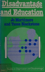 Front cover of Disadvantage and education by Jo Mortimore