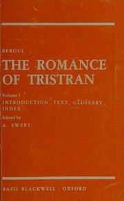 Front cover of Berouls Romance Tristan Vol I by Béroul