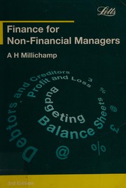 Cover of Finance for non-financial managers by A. H. Millichamp
