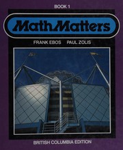 Cover of Math matters, book 1 by Frank Ebos