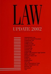 Cover of Law update 2002 by Unknown