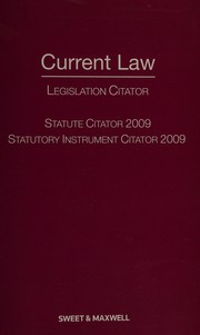 Cover of Current law legislation citator by Lucy Naisbitt
