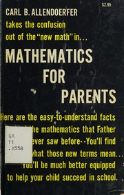 Front cover of Mathematics for parents by Carl B. Allendoerfer