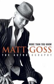 Cover of More Than You Know by Matt Goss