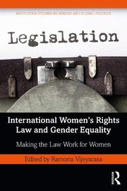 Cover of International Women’s Rights Law and Gender Equality by Ramona Vijeyarasa