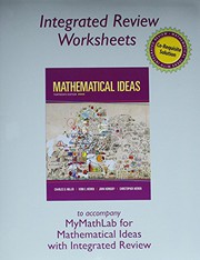 Front cover of Mathematical Ideas, Bools a la Carte Edition Plus NEW MyMathLab with Pearson EText -- Access Card Package by Charles David Miller