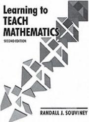 Cover of Learning to teach mathematics by Randall J. Souviney