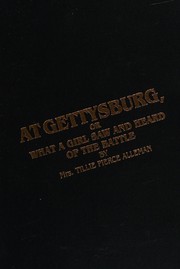 Front cover of At Gettysburg by Tillie Pierce Alleman