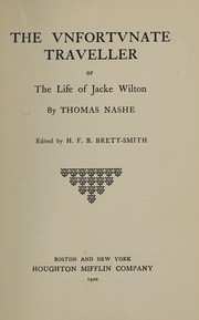 Cover of The unfortunate traveller by Nash, Thomas