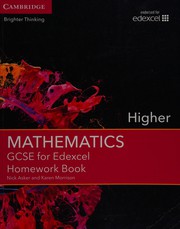 Front cover of GCSE Mathematics for Edexcel Higher Homework Book by Nick Asker