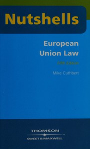 Cover of E.U. law in a nutshell by Mike Cuthbert