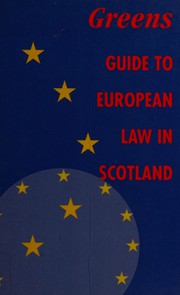 Front cover of Greens Guide to European Law in Scotland by Noreen Burrows