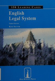 Front cover of English Legal System (150 Leading Cases) by Kim Silver
