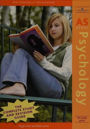 Cover of AS Psychology by Nigel Holt