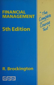 Front cover of Financial Management (Complete Course Texts) by Raymond Brockington